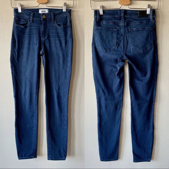 Paige Dark Blue 8.5” Rise Verdugo Ankle Skinny Jeans - Size: 25 - Picture 1 of 9